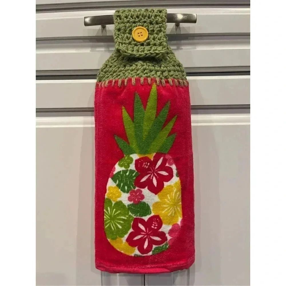Crochet Top Kitchen Towel- Pineapple